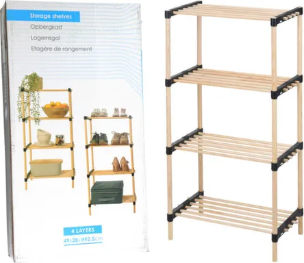 Купить Стеллаж для обуви, 4 полки 49x28x92,5 см, Koopman в интернет-магазине Akvilon.kz