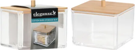 Купить Контейнер для ватных палочек, 9,5x9,5x8,5 см, Koopman в интернет-магазине Akvilon.kz