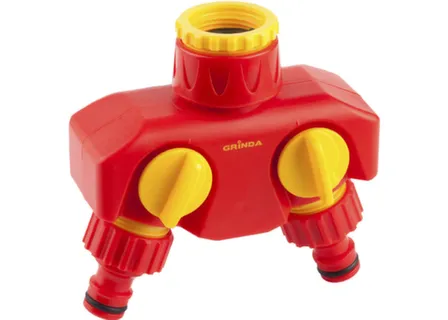 Купить Распределитель двухканальный внеш.резьба 3/4"-1"- соединитель, Grinda в интернет-магазине Akvilon.kz