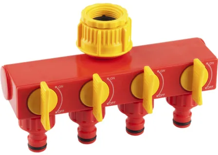 Купить Распределитель четырехканальный внеш.резьба 3/4"-1"- соединитель, Grinda в интернет-магазине Akvilon.kz