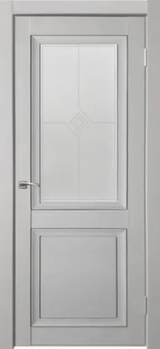 Купить Дверь межкомнатная Деканто 1 Остекленное Бархат светло-серый 700 UBERTURE в интернет-магазине Akvilon.kz
