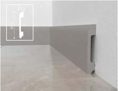 Купить Плинтус 80x13x2000мм UHD Polymer, Solid Кашемир в интернет-магазине Akvilon.kz