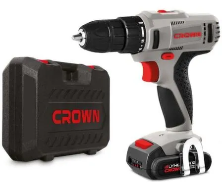 Купить Аккумуляторный шуруповерт 12 В, 2x1,5Ач, Crown в интернет-магазине Akvilon.kz