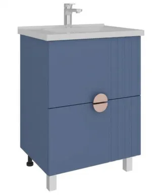 Тумба напольная Анна Белый снег Балхаш 2 ящика c умывальником А1047, 100 см, AVK в интернет-магазине Akvilon.kz