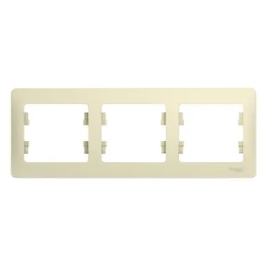Купить Рамка 3-местная Schneider Electric Glossa Бежевый в интернет-магазине Akvilon.kz