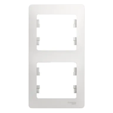 Купить Рамка 2-местная Schneider Electric Glossa Белая в интернет-магазине Akvilon.kz