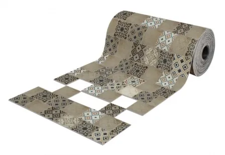 Купить Коврик-дорожка DIGITAL PRINT (22) "Плитка" серо-бежевый 0,8x10 м,SHAHINTEX в интернет-магазине Akvilon.kz