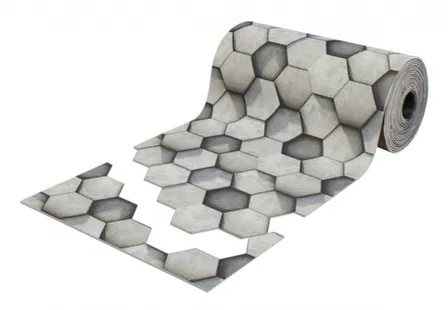 Купить Коврик-дорожка DIGITAL PRINT (11) "Соты" дымчато-серый 1x15 м,SHAHINTEX в интернет-магазине Akvilon.kz