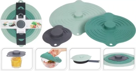 Купить Крышка силиконовая, набор из 3 штук: диаметр 12 см, 20 см, 28 см, в ассортименте, Koopman в интернет-магазине Akvilon.kz