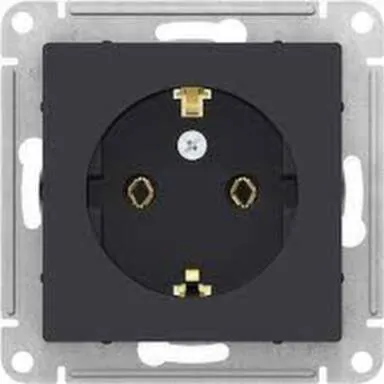 Купить Розетка одноместная,серия AtlasDesign карбон в интернет-магазине Akvilon.kz