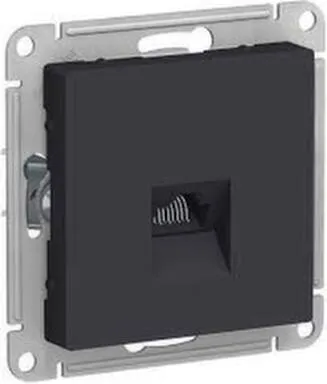 Купить Розетка одноместная компьютерная,серия AtlasDesign карбон в интернет-магазине Akvilon.kz