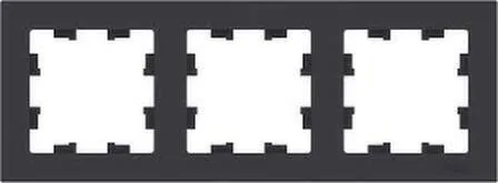 Купить Рамка 3-местная,серия AtlasDesign карбон в интернет-магазине Akvilon.kz