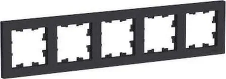 Купить Рамка 5-местная,серия AtlasDesign карбон в интернет-магазине Akvilon.kz