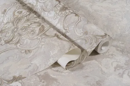 Купить Обои виниловые на флизелиновой основе Луиза, мотив, коричневый, 1,06x10 м, Domingo в интернет-магазине Akvilon.kz