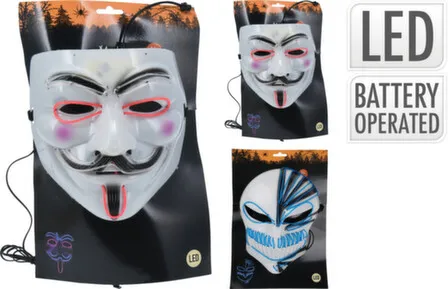 Купить Маска карнавальная с подсветкой, 16x24 см, в ассортименте, Koopman в интернет-магазине Akvilon.kz