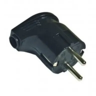 Купить Вилка угловая разборная с заземл. 16А черная IEK в интернет-магазине Akvilon.kz