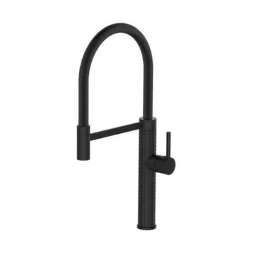 Купить Смеситель для кухни с высоким гибким изливом Черный, Esko в интернет-магазине Akvilon.kz