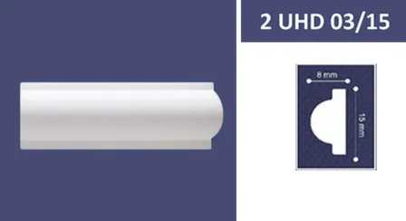 Купить Молдинг 15x8x2000мм UHD Polymer, Solid в интернет-магазине Akvilon.kz