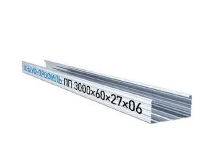 Купить Профиль для гипсокартона Профиль стоечный 0,6 27x60 Для каркаса в интернет-магазине Akvilon.kz