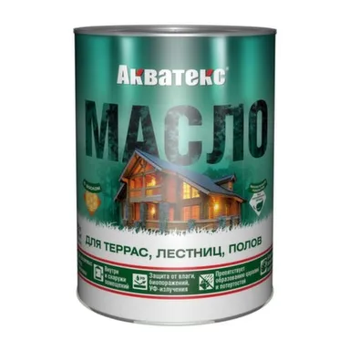 Купить Масло Акватекс для террас лестниц и полов бесцветный 0,75 в интернет-магазине Akvilon.kz