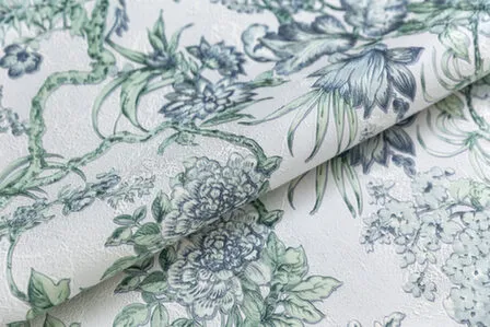 Купить Обои Азулежу мотив светло-голубой винил/флизелин (тиснёные) 1,06x10 в интернет-магазине Akvilon.kz