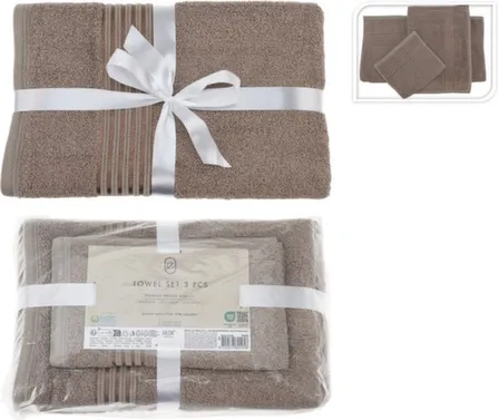 Купить Полотенце какао, набор из 3 штук: 30x50 см, 50x100 см, 70x140 см, Koopman в интернет-магазине Akvilon.kz