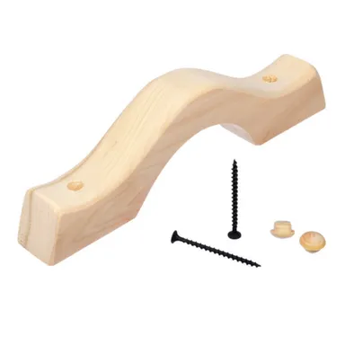 Купить Ручка дверная с заглушками, большая 35x7,5см, осина "Банные штучки"/20 в интернет-магазине Akvilon.kz