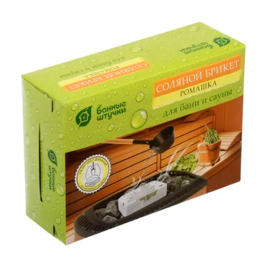 Купить Соляной брикет с травами Ромашка, 1300г для бани и сауны, Банные штучки в интернет-магазине Akvilon.kz