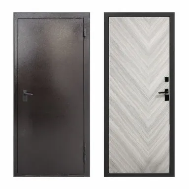 Купить Дверь метал. АЙС антик медь / Орех Промет Правое 980 в интернет-магазине Akvilon.kz