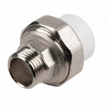 Купить Муфта полипропиленовая разъемная d 20x3/4" наружная резьба, РТП в интернет-магазине Akvilon.kz