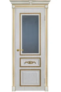 Купить Дверь межкомнатная ПАТИНА Амелия Остекленное Слоновая кость 700 Дубрава Сибирь в интернет-магазине Akvilon.kz