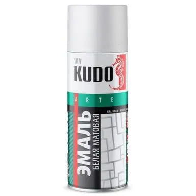 Купить Эмаль универсальная 520 мл, KUDO Белый матовый в интернет-магазине Akvilon.kz