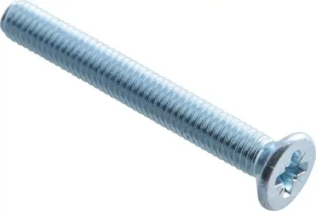 Купить Винт с потайной головкой DIN 965, белый цинк, М5x60 мм, 6 шт, Стройбат в интернет-магазине Akvilon.kz