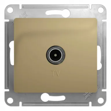 Купить Титан розетка 1-мест.TV оконечная Glossa в интернет-магазине Akvilon.kz