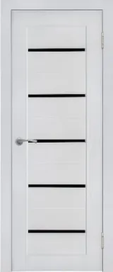 Купить Дверь межкомнатная FLOR Астра имитация стекла Лакобель черный Белый 800 Дубрава Сибирь в интернет-магазине Akvilon.kz