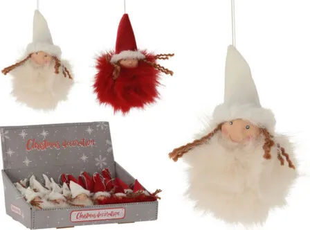 Купить Декорация подвесная Девочка в шапке, разм. 9x9x14см, в асс, Koopman в интернет-магазине Akvilon.kz