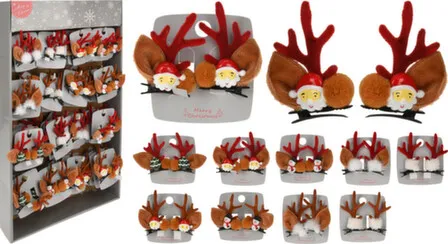 Купить Заколка для волос, декорированная рождественским персонажем, набор 2шт, в асс, Koopman в интернет-магазине Akvilon.kz