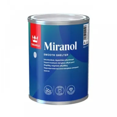 Купить Эмаль тиксотропная MIRANOL, база A, высокоглянцевая, 2,7 л, Tikkurila. в интернет-магазине Akvilon.kz