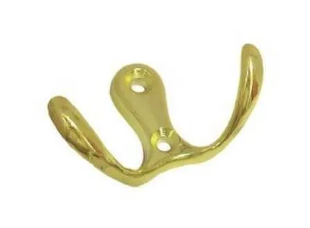 Купить Крючок "207" 2-х рожковый золото (1 шт), Tech-KREP в интернет-магазине Akvilon.kz