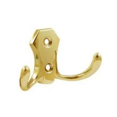 Купить Крючок "2405" 2-х рожковый золото (1 шт), Tech-KREP в интернет-магазине Akvilon.kz