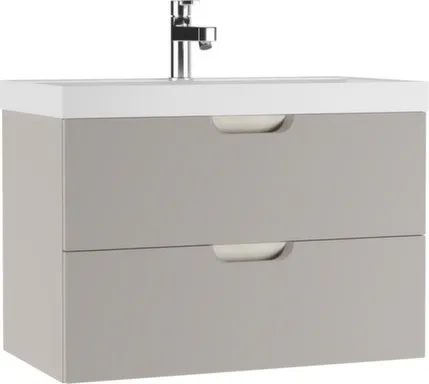 Купить Тумба подвесная Dune Серый тауп В2 с умывальником UNIT 80 см, ДОМИНО в интернет-магазине Akvilon.kz