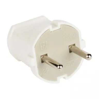 Купить Вилка прямая б/з белая 6А 250В EKF PROxima в интернет-магазине Akvilon.kz