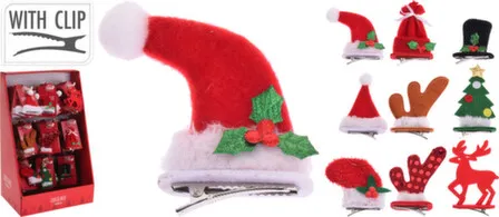 Купить Декорация рождественская Шапка/рога/елка/олень на клипсе разм. 5x9см в асс, Koopman в интернет-магазине Akvilon.kz