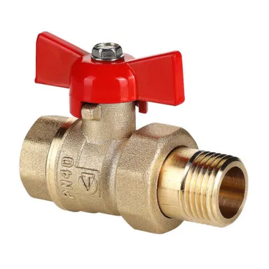 Купить Кран шаровой с полусгоном Valteс Стандарт 1/2" внутр-наруж резьба рукоятка бабочка в интернет-магазине Akvilon.kz