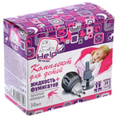 Купить Комплект Детский от комаров Help 30 ночей (фумигатор + жидкость) в интернет-магазине Akvilon.kz