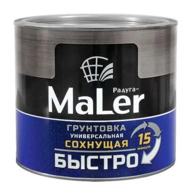 Купить Грунтовка универсальная быстросохнущая, серая, 1,9 кг, Радугамалер в интернет-магазине Akvilon.kz