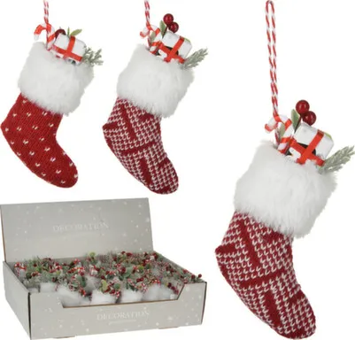 Купить Декорация подвесная Носок с подарками в асс, Koopman в интернет-магазине Akvilon.kz