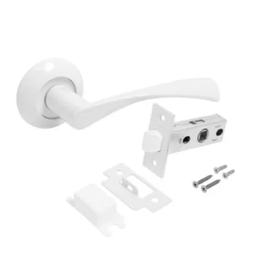 Купить Комплект ручек с защелкой ОСКАР, Аллюр Белый матовый в интернет-магазине Akvilon.kz