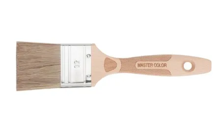 Купить Кисть флейц., ширина 50 мм, толщ. 15 мм, 70% ПБT/30% чёрн.натур. щетина, нерж. обжим, ручка тверд.дерева в интернет-магазине Akvilon.kz