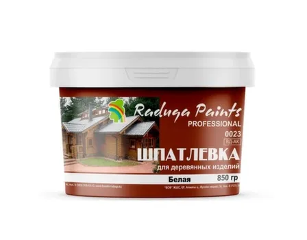Шпатлевка Радуга-0023 акриловая белая 850 г в интернет-магазине Akvilon.kz